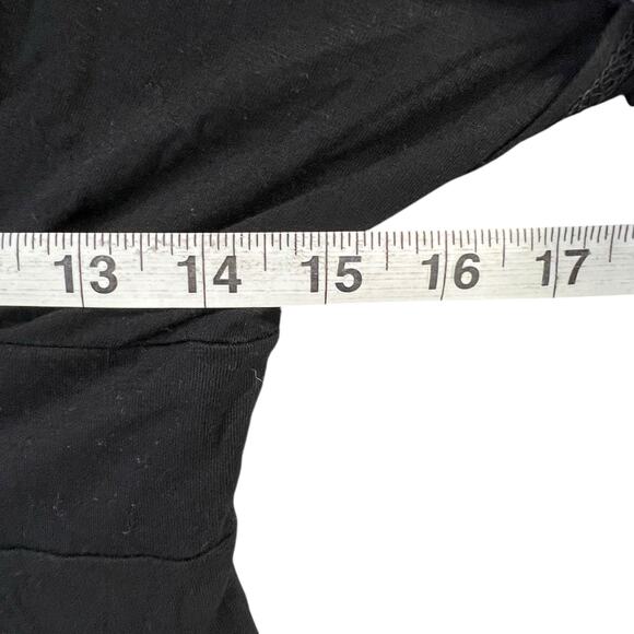 Soprano Y2K Babydoll Top Womens M Black Cold Shoulder Empire Flowy Whimsygoth - Picture 7 of 13